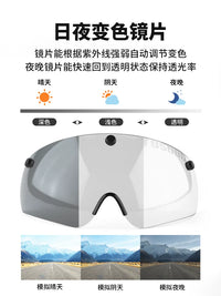 Captain Tass Bicycle Helmet with Photochromic Goggles for Men and Women, Breathable Mountain Road Cycling Helmet