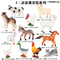Miniature Farm Animal Figurines Realistic Poultry & Livestock Models for Kids' Play & Decoration