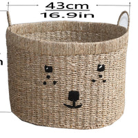 Wholesale Vietnamese Pastoral Woven Storage Basket for Living Room and Bedroom