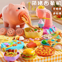 Dough Clay Noodle Machine & Ice Cream Maker Playset with Non-Toxic Clay for Kids