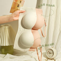 Half-Cup Seamless Bra, Push-Up Comfort Wireless Bra, Fixed Cup, Side Breast Support, Invisible Fit