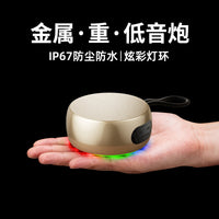 Portable Bluetooth Speaker with Enhanced Bass, IP67 Waterproof, Wireless, TF Card Support for Outdoor Cycling