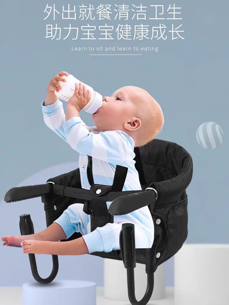 Portable Foldable Baby Dining Chair with Table Attachment for Home and Travel