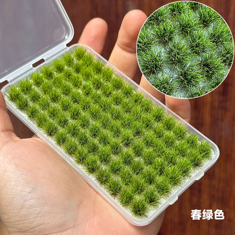 Miniature Static Grass Tufts for Dioramas, Architectural Models, and DIY Crafts