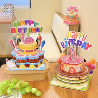 3D Puzzle DIY Birthday Cake Model Kit