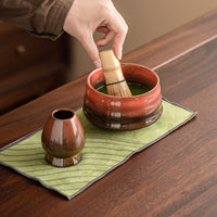 Japanese Ceramic Matcha Whisk Set with Bowl and Accessories for Traditional Tea Ceremony