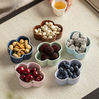 Ceramic Cloud Snack Dish with Compartments for Appetizers and Dried Fruits