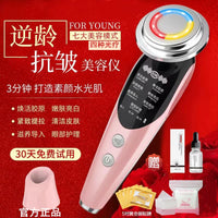 EMS Microcurrent Facial Massager with LED Light Therapy for Skin Rejuvenation and Lifting