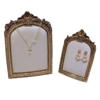 Vintage Resin and Velvet Jewelry Display Stand for Necklace, Earrings and Studs