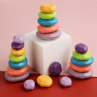 Rainbow Pebble Stacking Stones Sensory Training Balance Game Toy