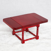 1:12 Dollhouse Miniature Folding Dining Table, Retro Mahogany Color