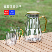High-End Heat-Resistant Glass Pitcher and Tumbler Set for Cold Beverages and Tea