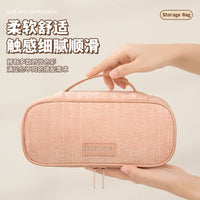 Portable Waterproof Large Capacity Cosmetic Bag with Adjustable Dividers