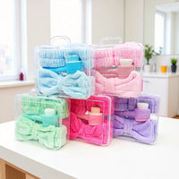 Silicone Facial Cleansing Brush Set with Headband and Wristbands for Sensitive Skin