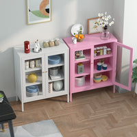 Nordic Iron Art Sideboard Cabinet for Living Room, Kitchen, Balcony - Storage and Display for Dining Ware and Wine