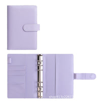 Macaron A6 Budget Binder with Zipper Envelopes and Detachable Cover, Cute Loose-Leaf Notebook for Cash Saving