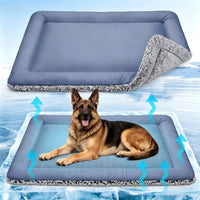 Pet Cooling Mat for Dogs and Cats, Summer Sleep Pad, Neck Protection, Double-Sided