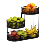 Multi-layer Fruit Basket Stand for Living Room Coffee Table, Large Capacity Snack and Fruit Organizer