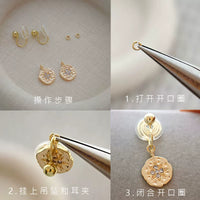 Lace Clip-On Earring Converter for Non-Pierced Ears, DIY Invisible Universal Accessory