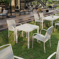 Outdoor Patio Garden Dining Table and Chair Set for Cafe Bistro Commercial Use