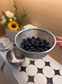 Yinuo Kitchen 304 Stainless Steel Colander with Handle, Rice Washing Bowl, Strainer, Drain Basket