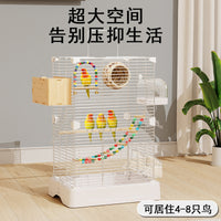 Large Luxury Bird Cage for Parrots and Cockatiels, Multi-Season Universal Ecological Horizontal Wire Cage