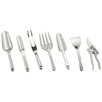 Electroplated Silver Solid Aluminum Alloy Garden Tool Set for Planting and Transplanting