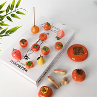Modern Minimalist Incense Holder for Sticks and Cones - Fruit & Bamboo Shoot Designs