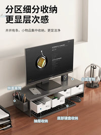 Monitor Stand Riser with Storage Drawer for Desk Organization