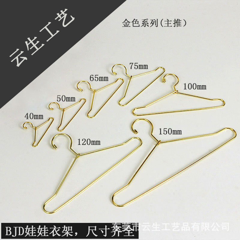 Mini Metal Doll Clothes Hangers for BJD Dolls OB11 Cotton Dolls, Full Size 1/3 1/4 1/6 1/8 1/12 Scale Doll Outfits