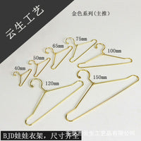 Mini Metal Doll Clothes Hangers for BJD Dolls OB11 Cotton Dolls, Full Size 1/3 1/4 1/6 1/8 1/12 Scale Doll Outfits