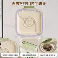 Large Capacity Moisture-Proof Rice Storage Container with Wheels and Measuring Cup