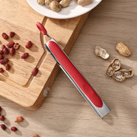 Peanut Sheller Tool with Red Handle, Manual Nut Cracker for Seeds and Nuts