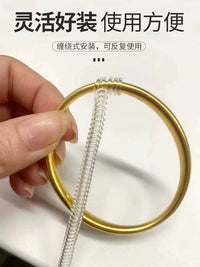 Bangle Protector Silicone Sleeves Anti-Collision Anti-Scratch Adjustable Elastic Bands for Bracelets