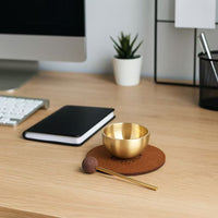 Mini Brass Singing Bowl with Essential Oil Diffuser for Meditation and Stress Relief