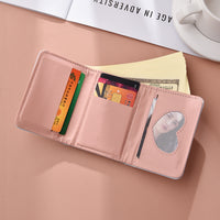 Cute Cartoon Cat Tri-fold Short Wallet for Women, Multi-card Slot Coin Purse