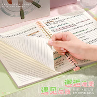 Contrast Color B5 Loose-Leaf Notebook for Students, Refillable Binder with Detachable Cover