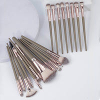 Professional 20-Piece Eye Makeup Brush Set with Soft Bristles and Pointed Handles