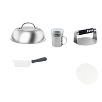 Outdoor Stainless Steel BBQ Tool Set Cooking Spatula Grill Spatula Pot Lid Cooking Burger BBQ Cookware Camping