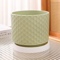 Nordic Ceramic Planter with Tray for Indoor Plants, Succulents, and Flowers