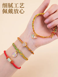 Ancient Gold Enamel DIY Beads for Braided Bracelets, Necklaces, and Jewelry Making