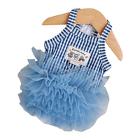 Striped Mesh Princess Dress for Small Dogs and Cats