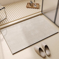 Japanese Style Diatomaceous Earth Bath Mat, Super Absorbent Non-Slip Quick Dry Floor Mat for Bathroom Entryway