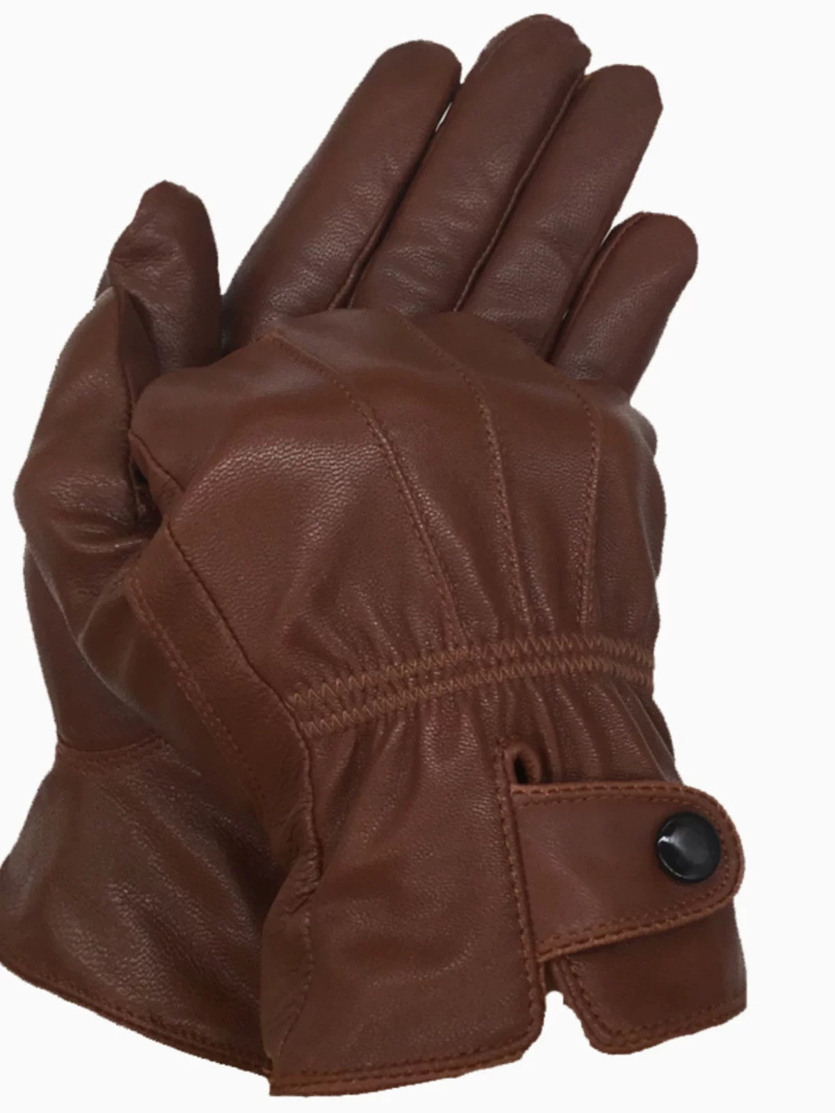 Men's & Women's Genuine Leather Winter Gloves - Warm, Windproof, Waterproof Driving Gloves with Wool Lining