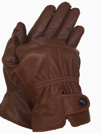 Men's & Women's Genuine Leather Winter Gloves - Warm, Windproof, Waterproof Driving Gloves with Wool Lining