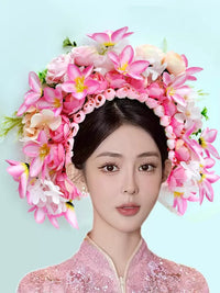 DIY Hanfu Hair Accessories Silk Flower Kit for Adults & Children's Photography Props