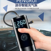 Portable Wireless Car Tire Inflator with Digital Display and LED Light
