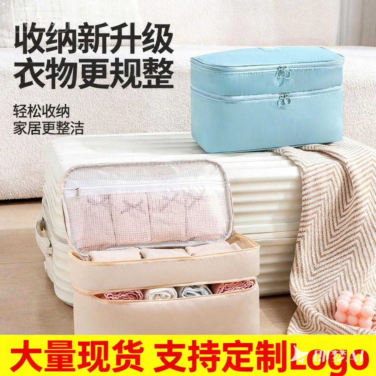 Travel Underwear Organizer Bag Waterproof Portable Storage for Bras, Underpants, and Socks
