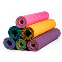 TPE Yoga Mat for Fitness and Exercise, Extra Wide and Thick, Double-Sided Non-Slip, Minor Imperfections