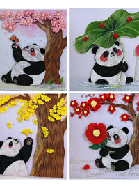 DIY Quilling Paper Art Kit - Four Seasons Panda Design
